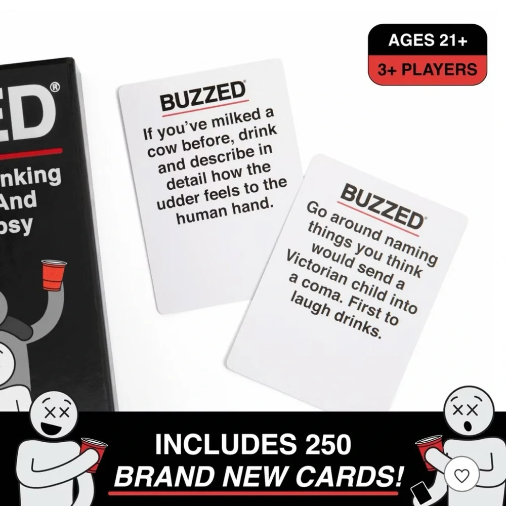 Buzzed Hydration Edition Card Game: Party Fun for Adults, Creative Thinking - Picture 4 of 6